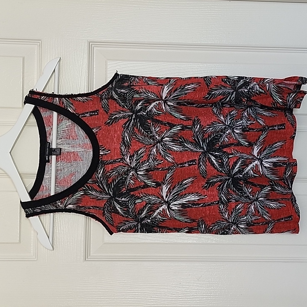 Mango XS Palm Tree Print Tank Top